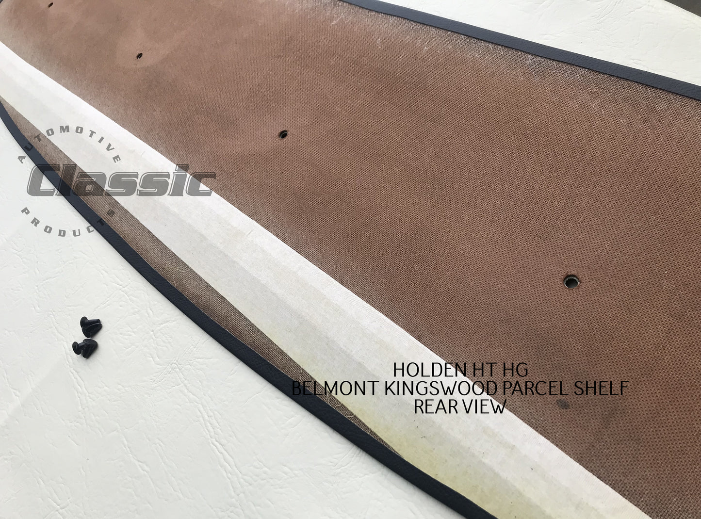 HOLDEN HT HG BELMONT KINGSWOOD PARCEL SHELF BLACK & 4 Black Trim Buttons