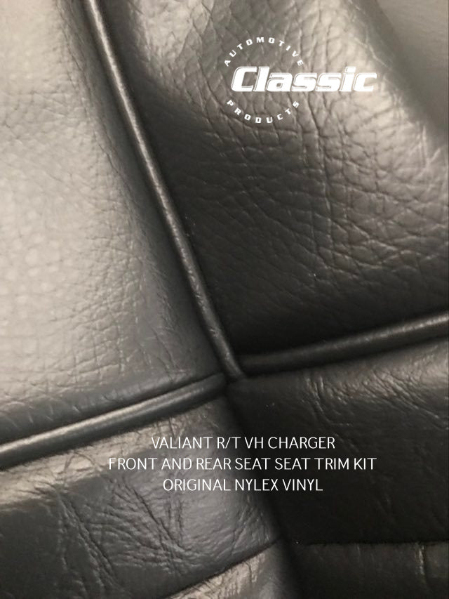 VALIANT R/T VH CHARGER FRONT AND REAR SEAT SEAT TRIM KIT ORIGINAL NYLEX VINYL