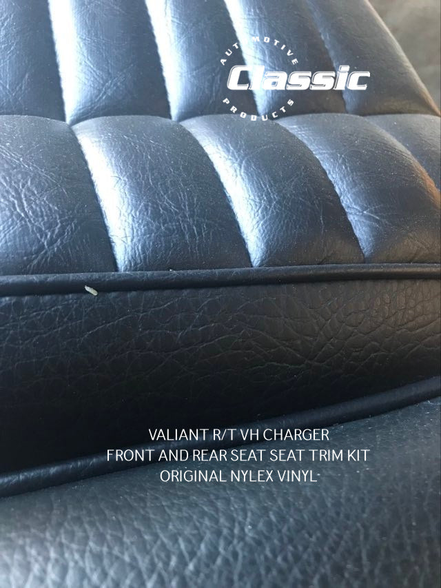 VALIANT R/T VH CHARGER FRONT AND REAR SEAT SEAT TRIM KIT ORIGINAL NYLEX VINYL