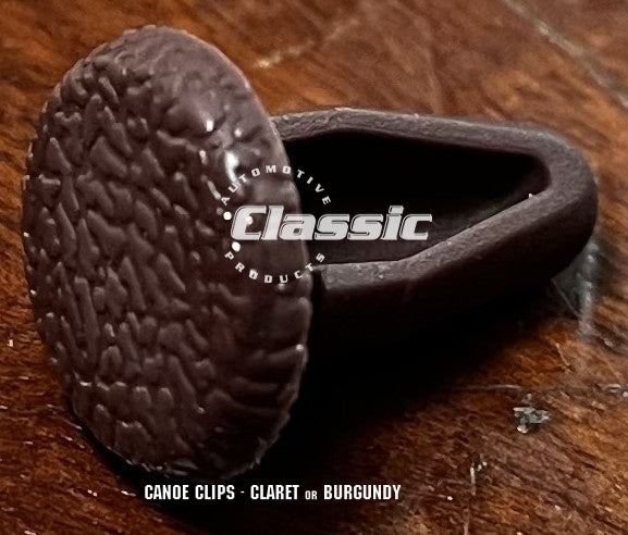 CANOE CLIP - CLARET or BURGUNDY (Quantity 10)