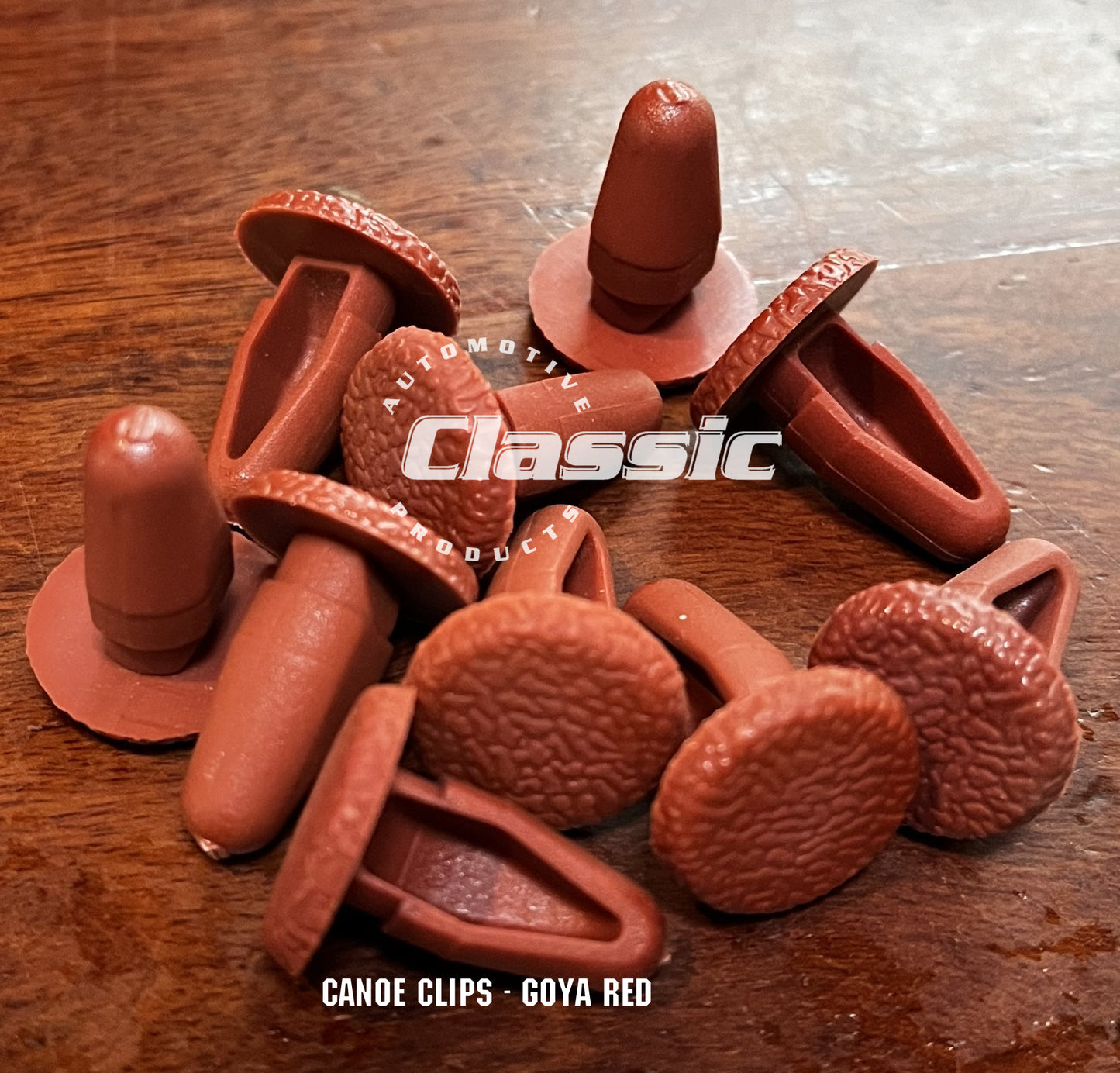 CANOE CLIP - GOYA RED (Quantity 10)