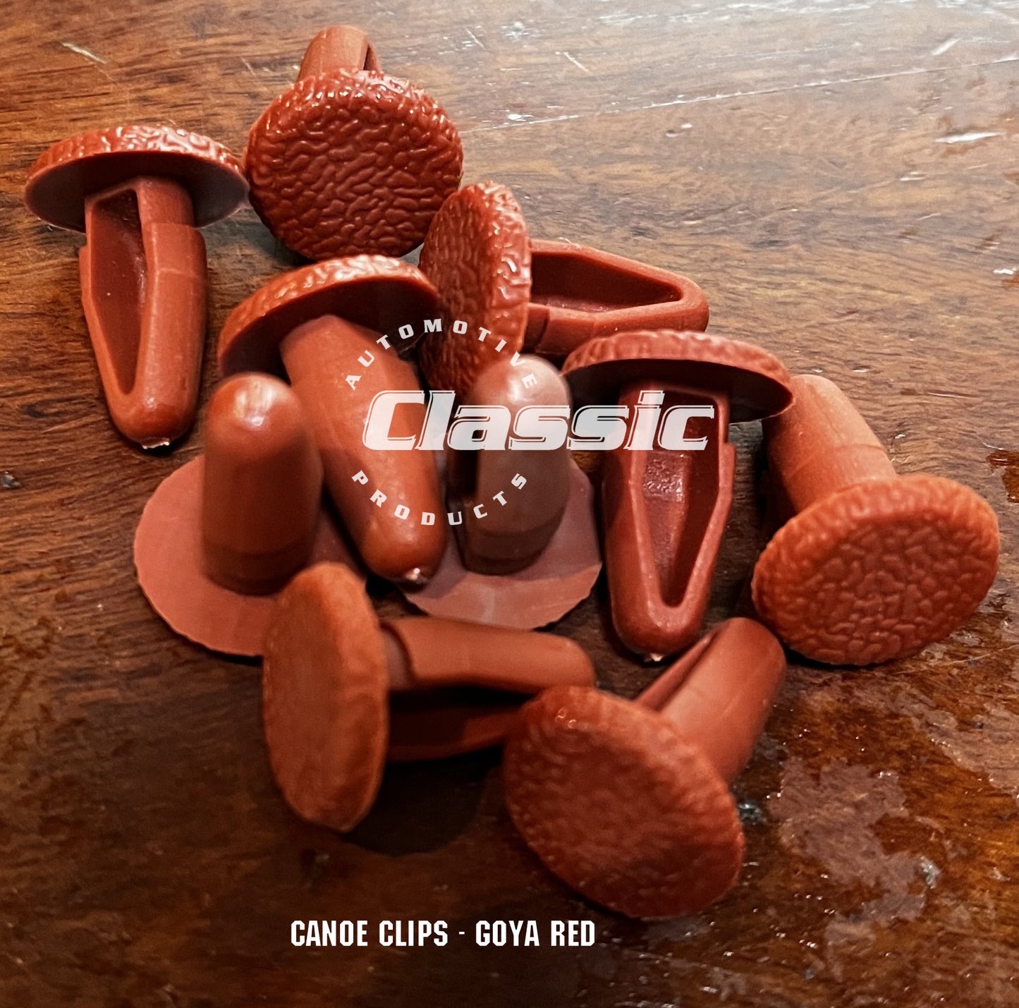 CANOE CLIP - GOYA RED (Quantity 10)