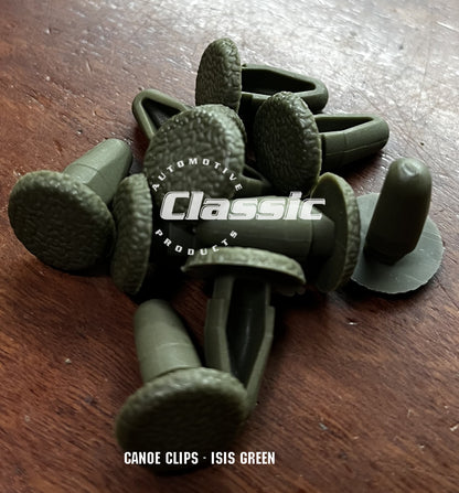 CANOE CLIP - ISIS GREEN (Quantity 10)
