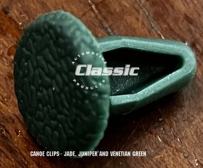 CANOE CLIP - JADE GREEN, JUNIPER GREEN, VENETIAN GREEN (Quantity 10)