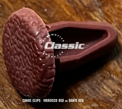 CANOE CLIP - MOROCCO RED or DANTE RED (Quantity 10)