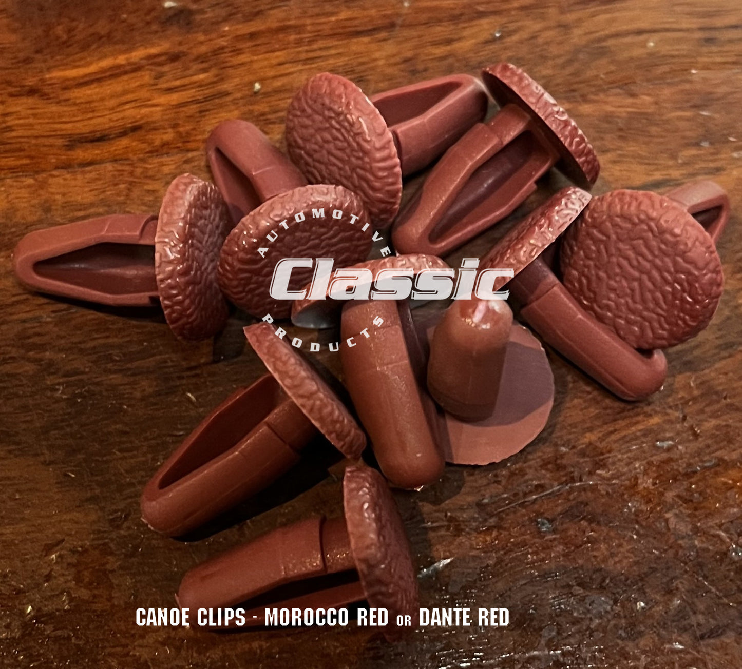 CANOE CLIP - MOROCCO RED or DANTE RED (Quantity 10)