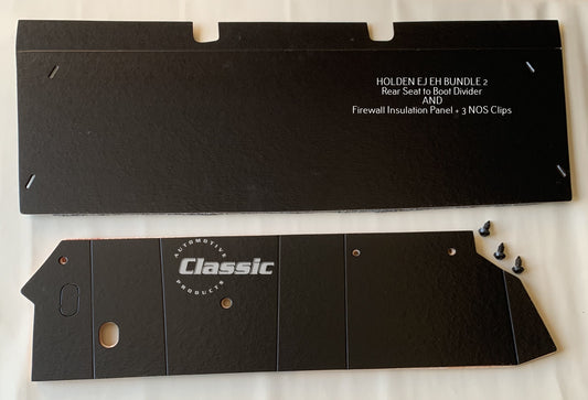 HOLDEN EJ EH BUNDLE 2: Rear Seat Panel + Firewall Insulation Panel
