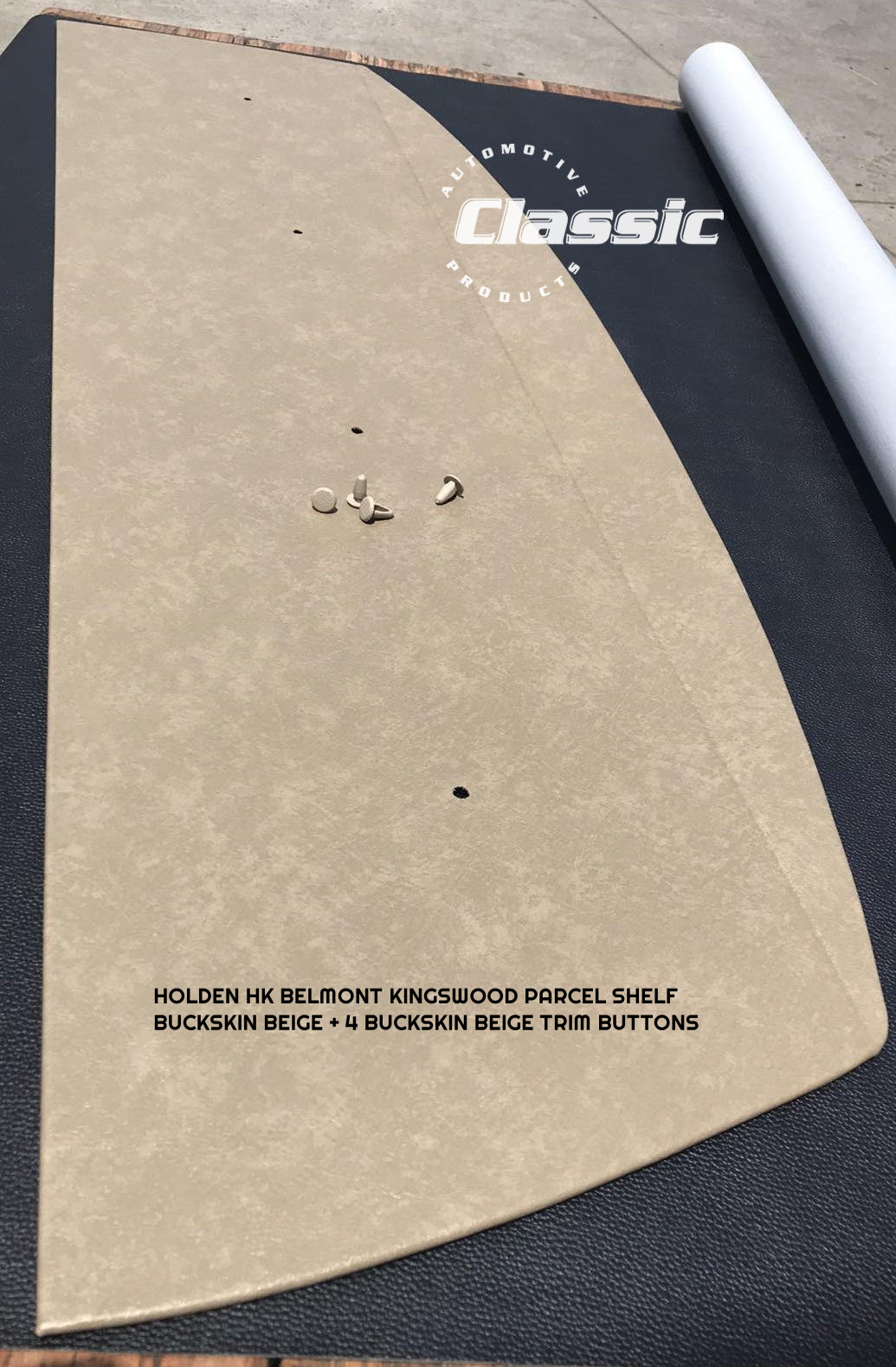 HOLDEN HK BELMONT KINGSWOOD PARCEL SHELF BUCKSKIN BEIGE & 4 Buckskin Beige Trim Buttons