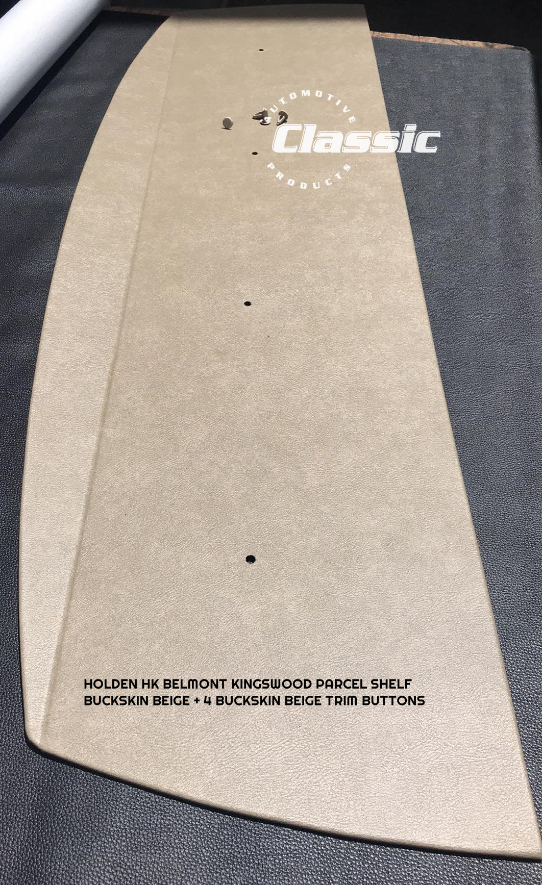 HOLDEN HK BELMONT KINGSWOOD PARCEL SHELF BUCKSKIN BEIGE & 4 Buckskin Beige Trim Buttons