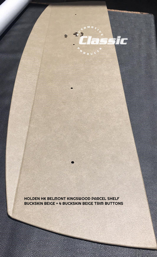 HOLDEN HK BELMONT KINGSWOOD PARCEL SHELF BUCKSKIN BEIGE & 4 Buckskin Beige Trim Buttons