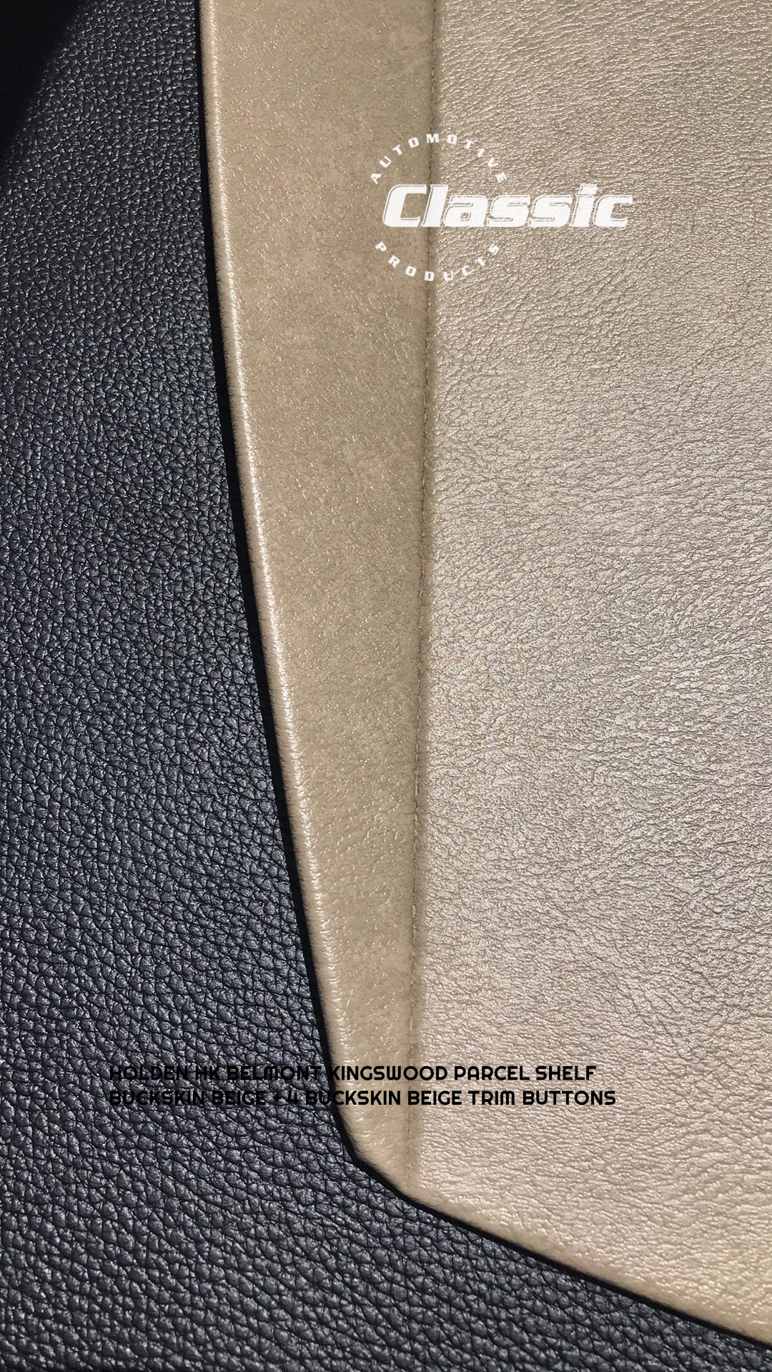 HOLDEN HK BELMONT KINGSWOOD PARCEL SHELF BUCKSKIN BEIGE & 4 Buckskin Beige Trim Buttons