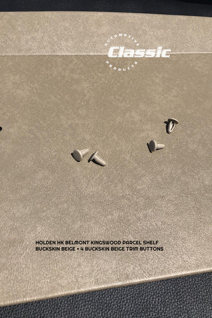 HOLDEN HK BELMONT KINGSWOOD PARCEL SHELF BUCKSKIN BEIGE & 4 Buckskin Beige Trim Buttons