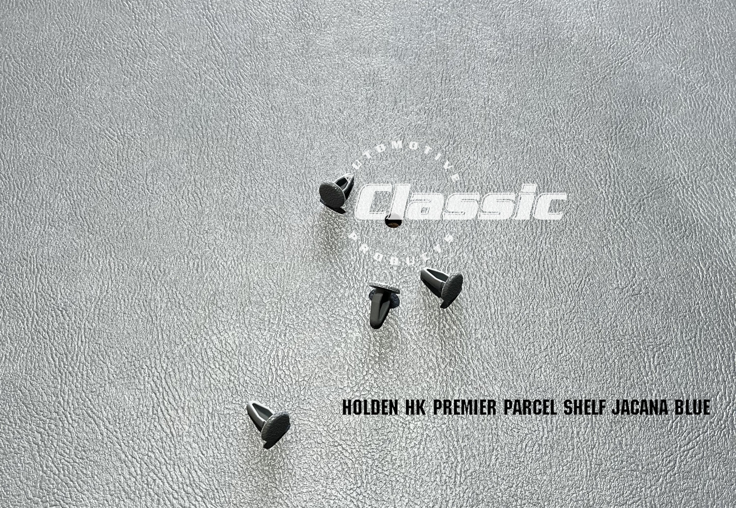 HOLDEN HK PREMIER PARCEL SHELF JACANA BLUE & 4 Jacana Blue Trim Buttons