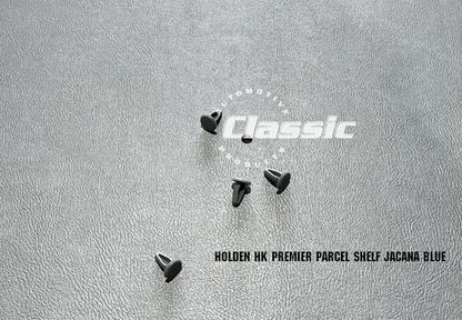 HOLDEN HK PREMIER PARCEL SHELF JACANA BLUE & 4 Jacana Blue Trim Buttons
