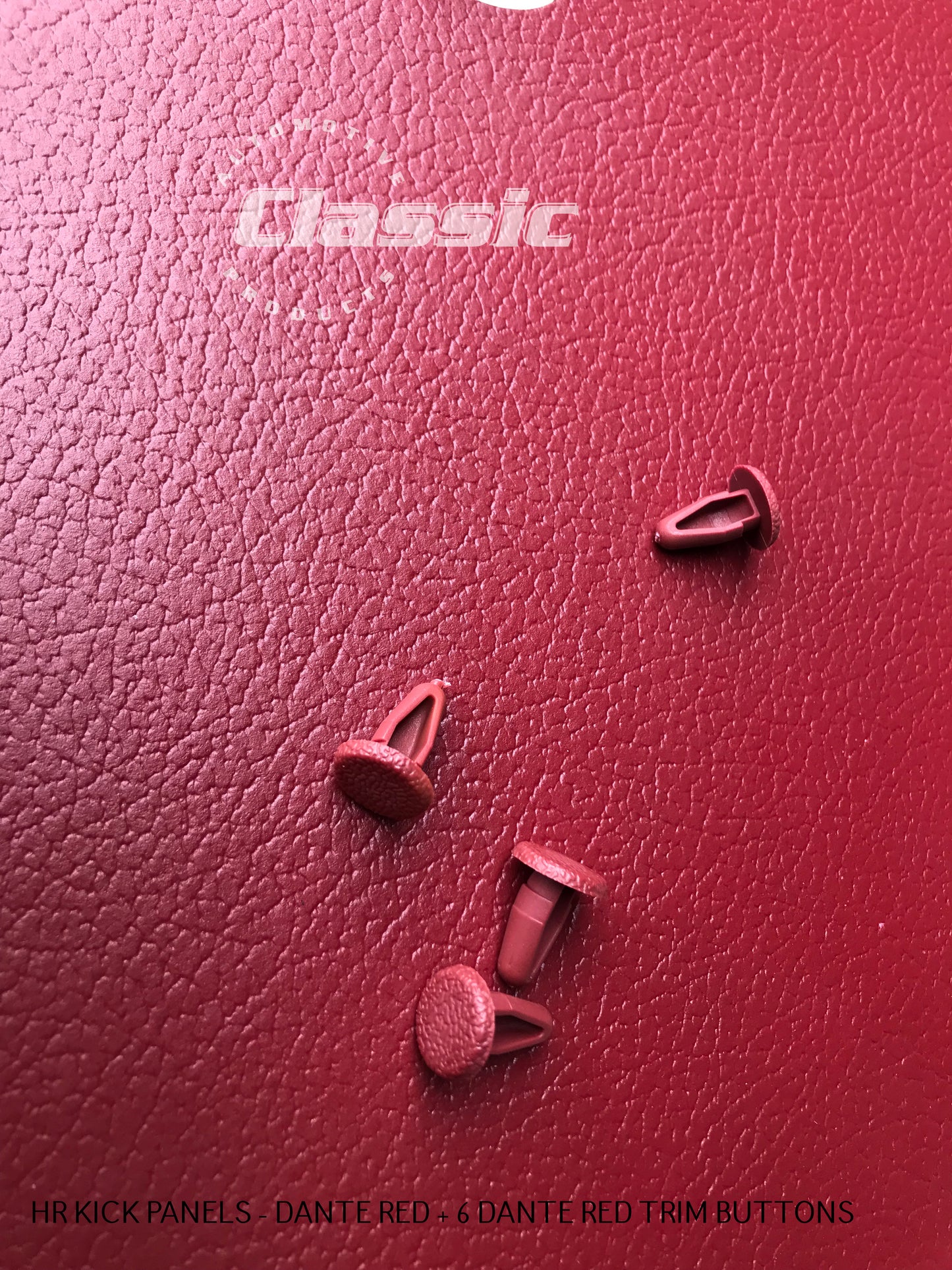 HOLDEN HR Side Kick Panels DANTE RED (pair) Inc Dante Red Trim Buttons
