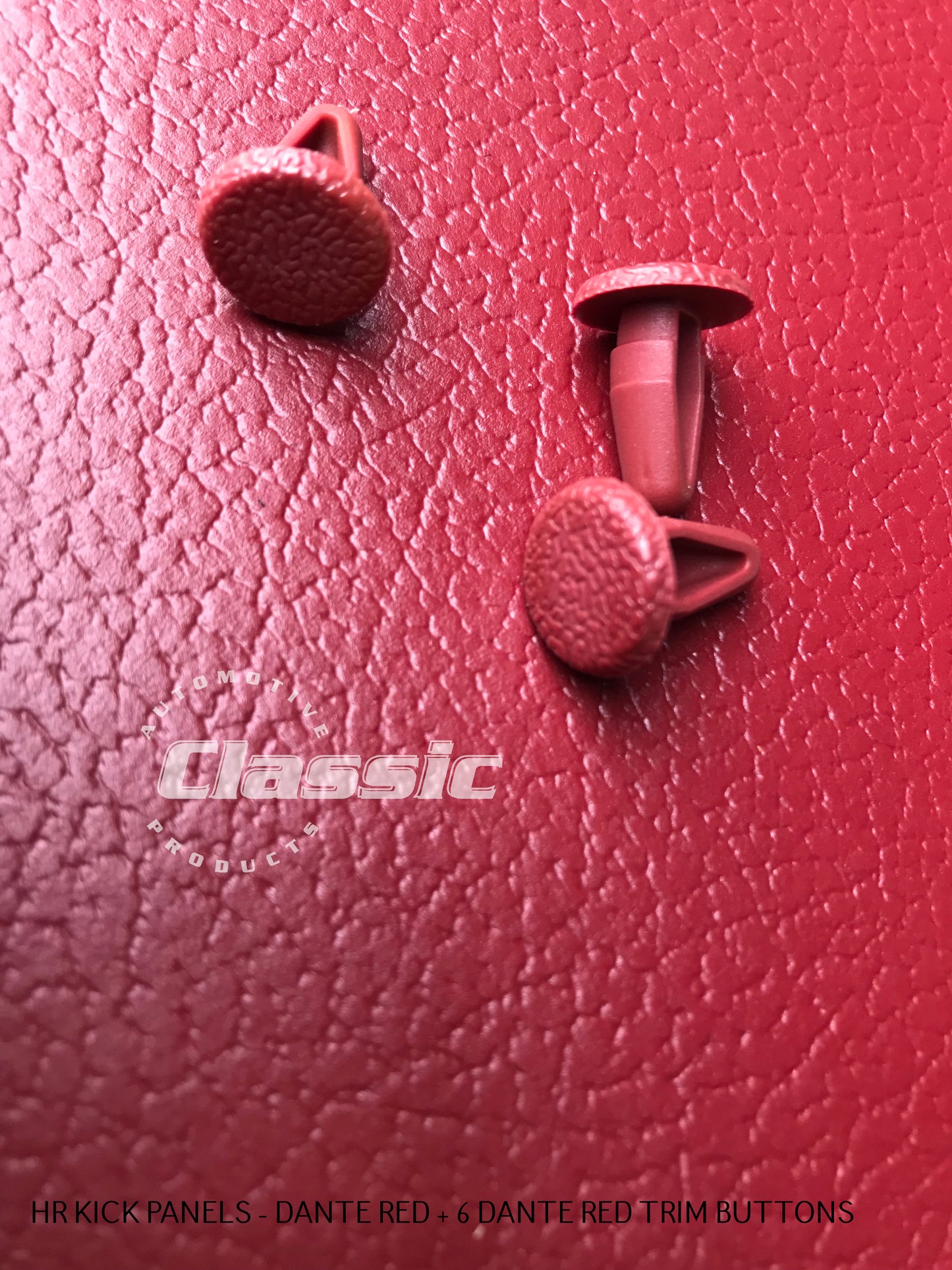 HOLDEN HR Side Kick Panels DANTE RED (pair) Inc Dante Red Trim Buttons
