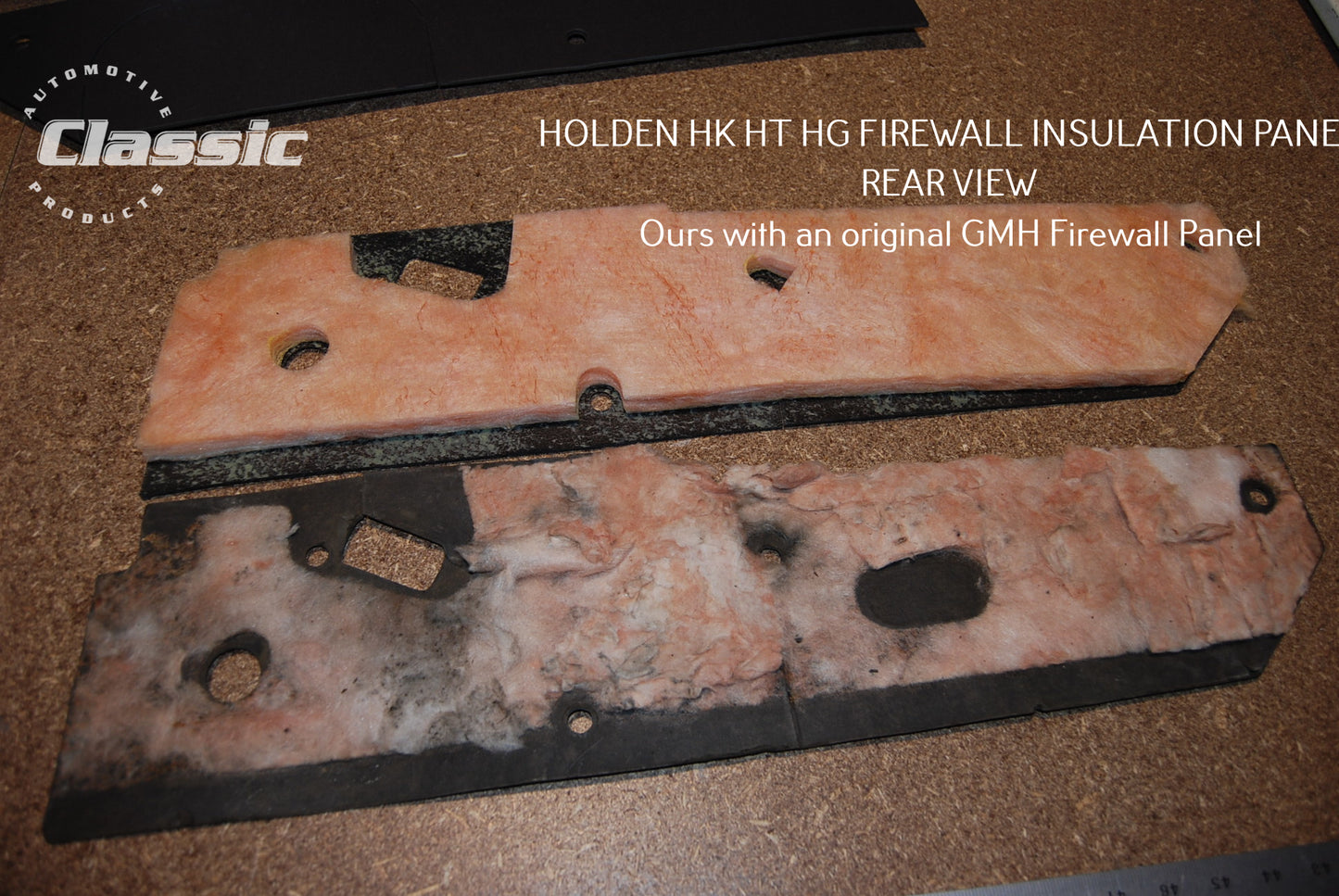 HOLDEN HK HT HG FRONT FIREWALL INSULATION PANEL & 3 NOS PLUGS