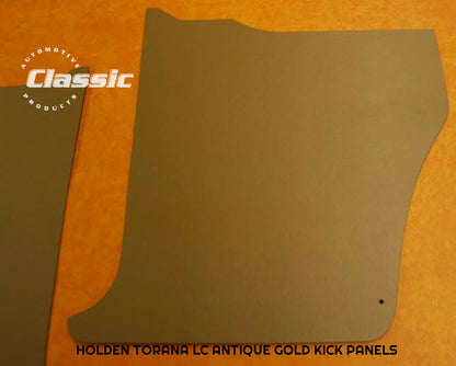 HOLDEN TORANA LC Side Kick Panels ANTIQUE GOLD (pair)