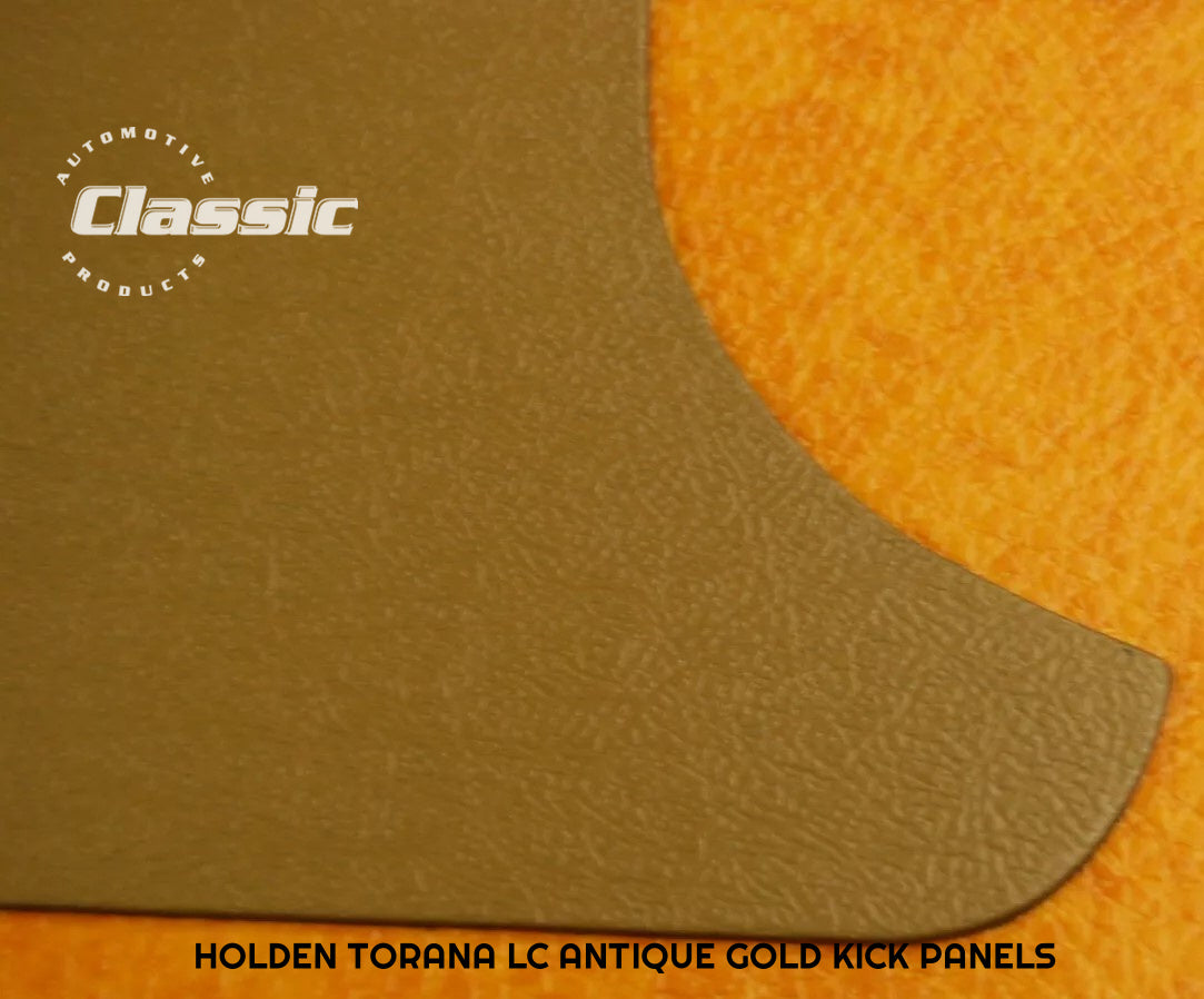 HOLDEN TORANA LC Side Kick Panels ANTIQUE GOLD (pair)