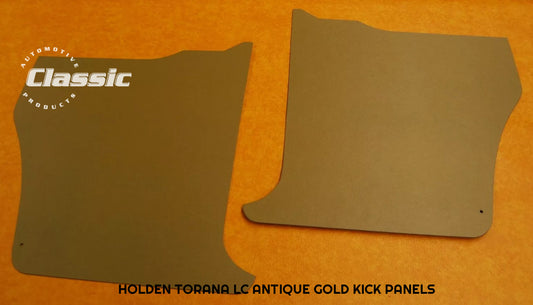HOLDEN TORANA LC Side Kick Panels ANTIQUE GOLD (pair)