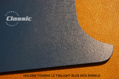 HOLDEN TORANA LC Side Kick Panels TWILIGHT BLUE (pair) Trim Code 44