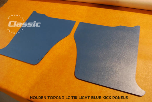 HOLDEN TORANA LC Side Kick Panels TWILIGHT BLUE (pair) Trim Code 44