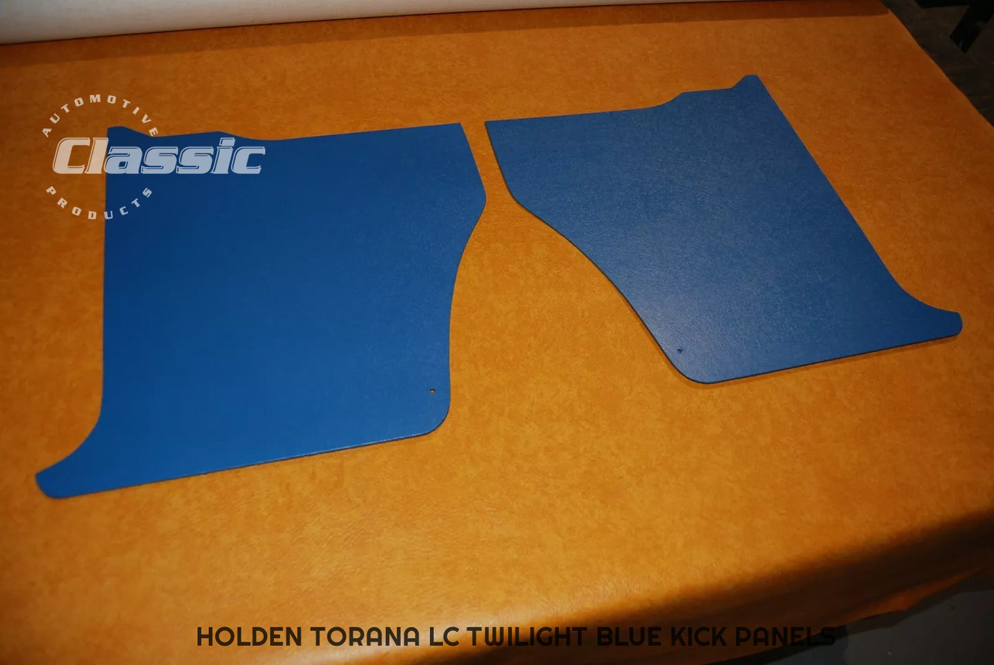 HOLDEN TORANA LC Side Kick Panels TWILIGHT BLUE (pair) Trim Code 44