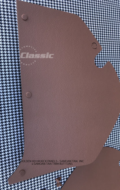 HOLDEN HD HR Side Kick Panels SAMOAN TAN (pair) Inc 6 Samoan Tan Trim Buttons