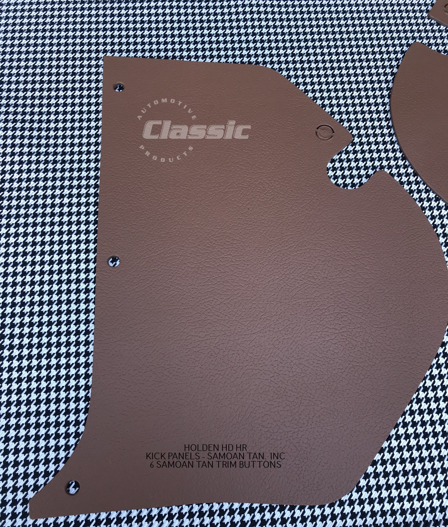 HOLDEN HD HR Side Kick Panels SAMOAN TAN (pair) Inc 6 Samoan Tan Trim Buttons