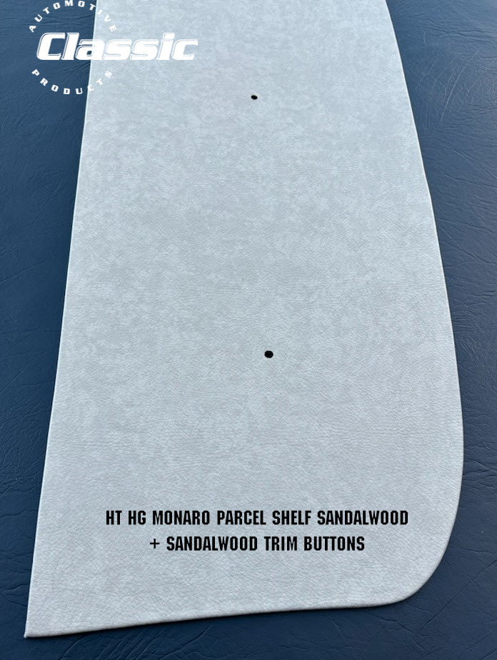 HOLDEN  HT HG MONARO PARCEL SHELF SANDALWOOD & 4 Sandalwood Trim Buttons
