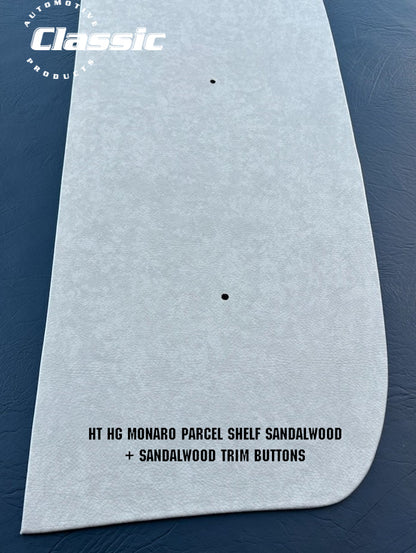 HOLDEN  HT HG MONARO PARCEL SHELF SANDALWOOD & 4 Sandalwood Trim Buttons
