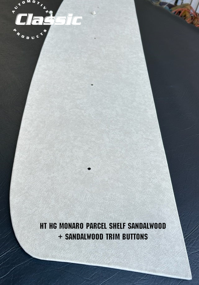 HOLDEN  HT HG MONARO PARCEL SHELF SANDALWOOD & 4 Sandalwood Trim Buttons