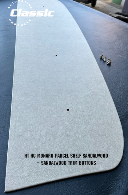 HOLDEN  HT HG MONARO PARCEL SHELF SANDALWOOD & 4 Sandalwood Trim Buttons