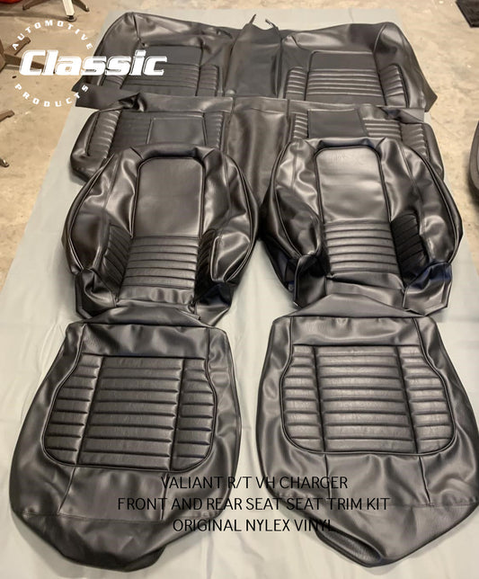VALIANT R/T VH CHARGER FRONT AND REAR SEAT SEAT TRIM KIT ORIGINAL NYLEX VINYL
