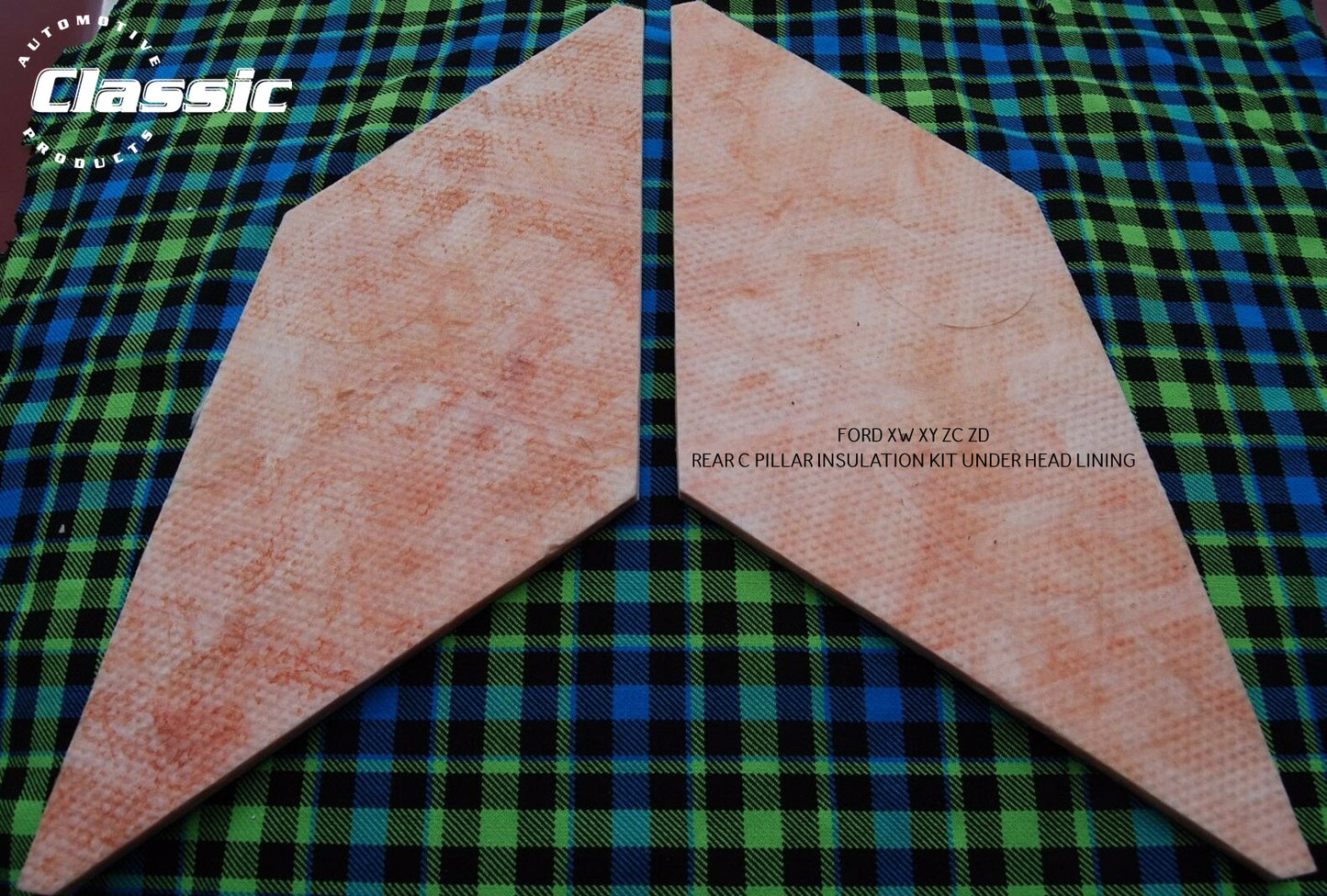 FORD XW XY ZC ZD C PILLAR INSULATION KIT UNDER HEAD LINING