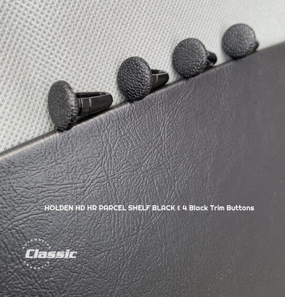 HOLDEN  HD HR PARCEL SHELF BLACK & 4 Black Trim Buttons