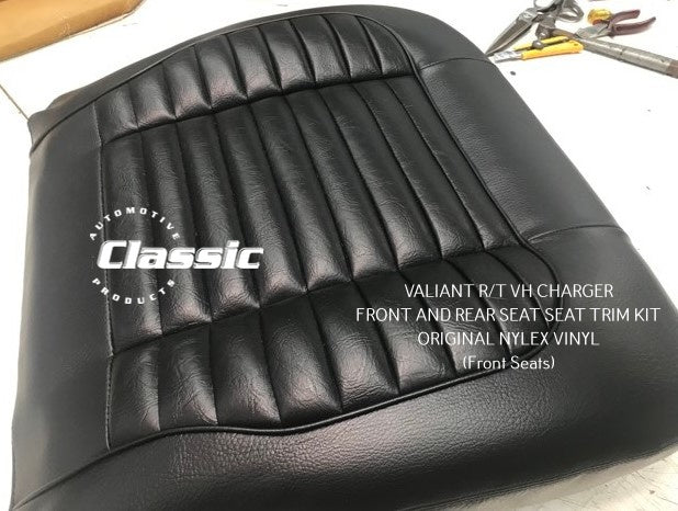 VALIANT R/T VH CHARGER FRONT AND REAR SEAT SEAT TRIM KIT ORIGINAL NYLEX VINYL
