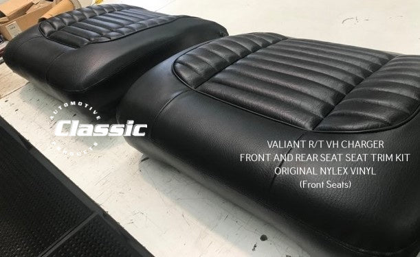 VALIANT R/T VH CHARGER FRONT AND REAR SEAT SEAT TRIM KIT ORIGINAL NYLEX VINYL