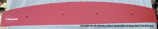 HOLDEN  HD HR PARCEL SHELF GOYA RED & 4 Goya Red Trim Buttons