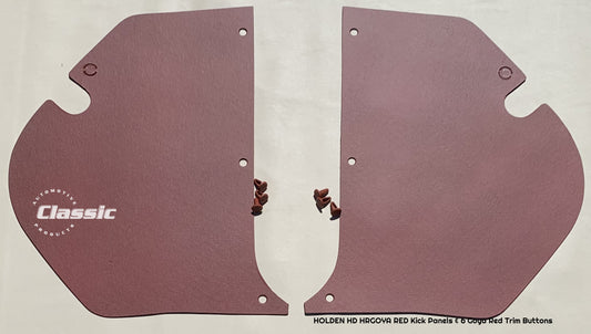 HOLDEN HD HR Side Kick Panels GOYA RED (pair) Inc Goya Red Trim Buttons