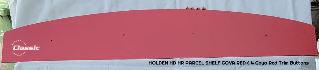 HOLDEN  HD HR PARCEL SHELF GOYA RED & 4 Goya Red Trim Buttons