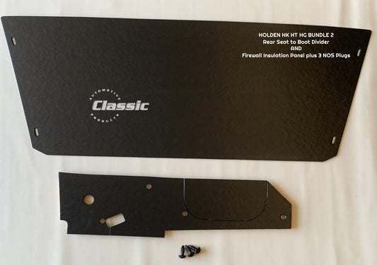HOLDEN HK HT HG BUNDLE 2: Rear Seat Panel + Firewall Insulation Panel