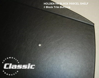 HOLDEN HK BELMONT KINGSWOOD PARCEL SHELF BLACK & 4 Black Trim Buttons