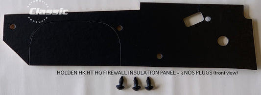 HOLDEN HK HT HG FRONT FIREWALL INSULATION PANEL & 3 NOS PLUGS