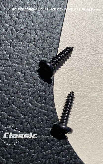 HOLDEN LC LJ Side Kick Panels BLACK (pair) Inc 2 Black Fixing Screws