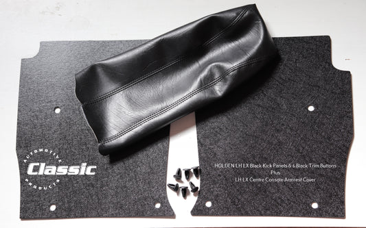 HOLDEN LH LX Side Kick Panels BLACK & BLACK Armrest Cover