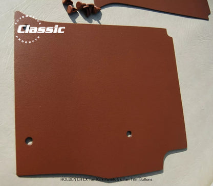 HOLDEN LH LX Side Kick Panels TAN (pair) Inc 6 TAN Trim Buttons