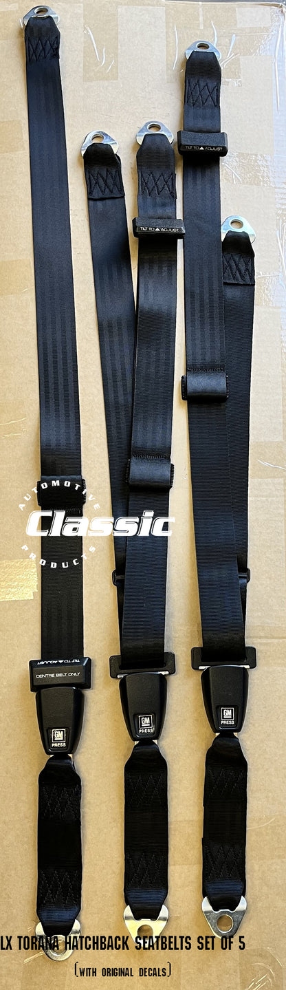HOLDEN LX TORANA HATCHBACK SEATBELTS