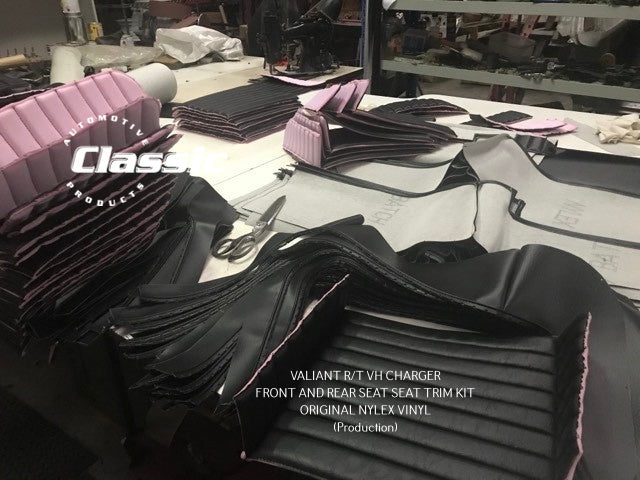 VALIANT R/T VH CHARGER FRONT AND REAR SEAT SEAT TRIM KIT ORIGINAL NYLEX VINYL
