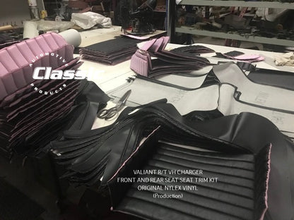 VALIANT R/T VH CHARGER FRONT AND REAR SEAT SEAT TRIM KIT ORIGINAL NYLEX VINYL
